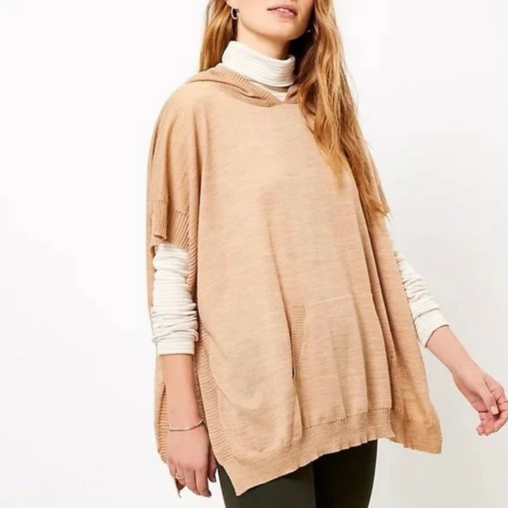 NWT Ann Taylor LOFT Hoodie Poncho Pullover Sweater XS/S